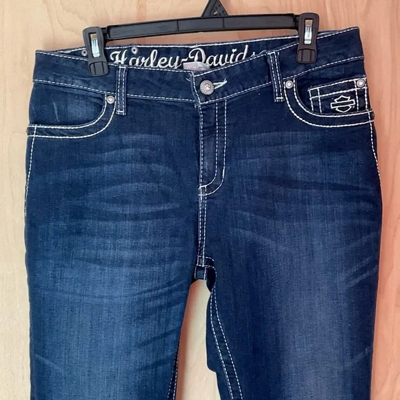 Harley Davidson Womens Angel Wings, blingy, Bootcut Jeans - EUC - Picture 3 of 12